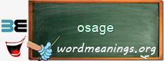 WordMeaning blackboard for osage